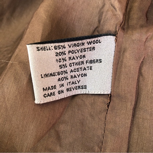 Le Collezioni Structure Brown Virgin Wool Blend Blazer M - Picture 14 of 16